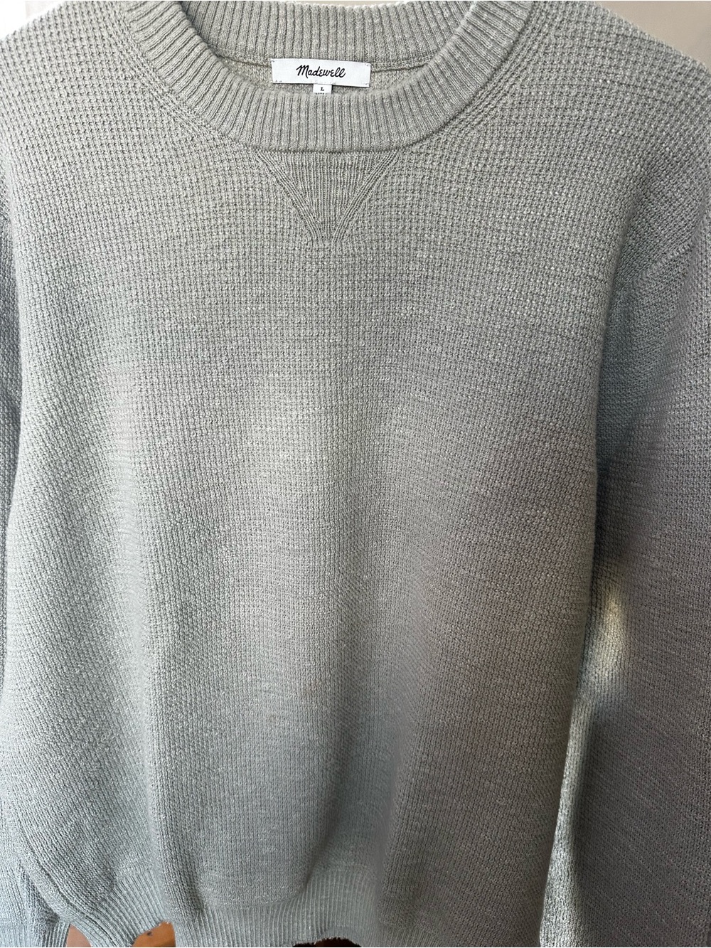 Madewell Men’s Light Heather Gray Crewneck Sweater